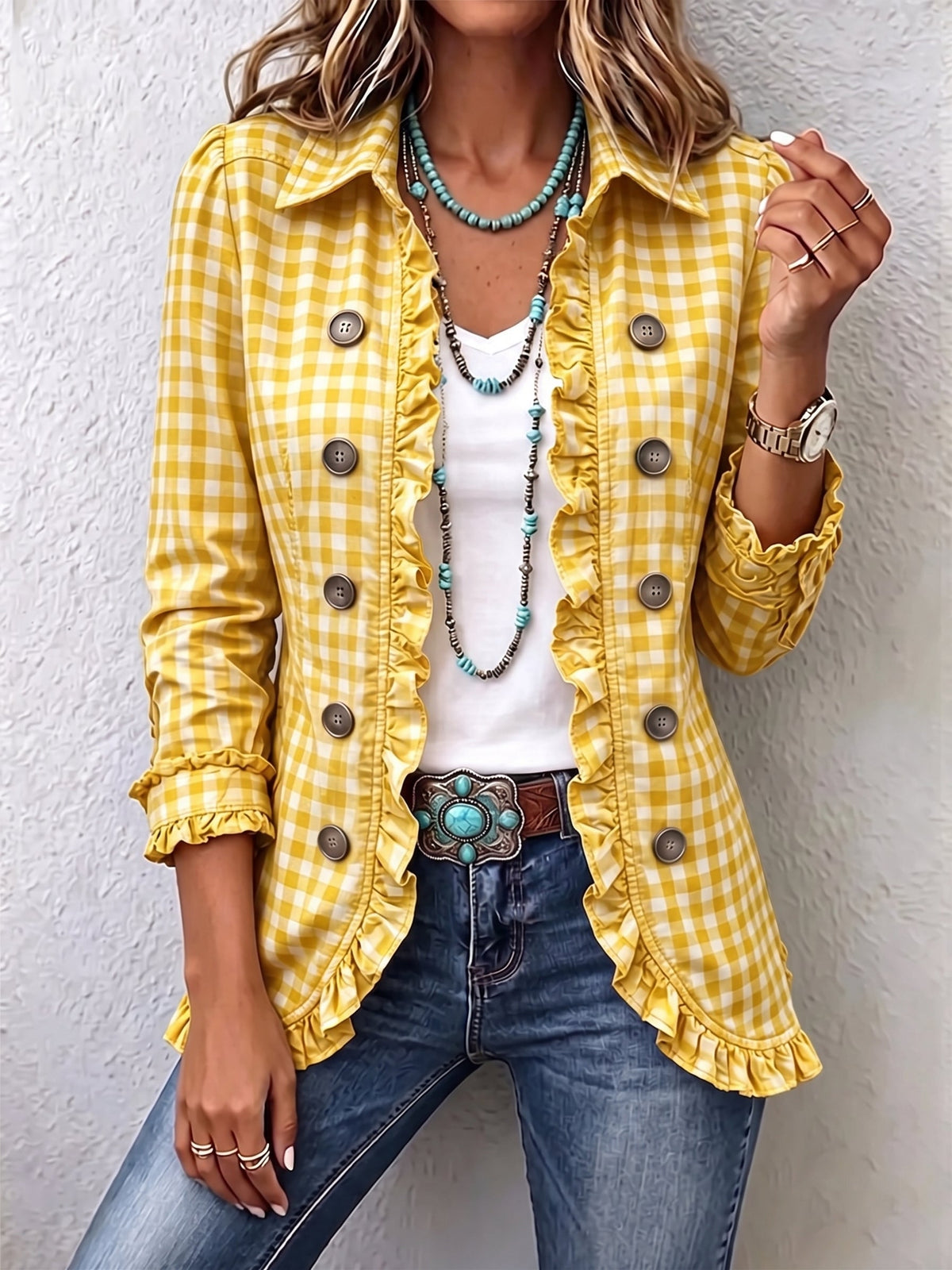 Chaqueta de cuadros vichy Encarna