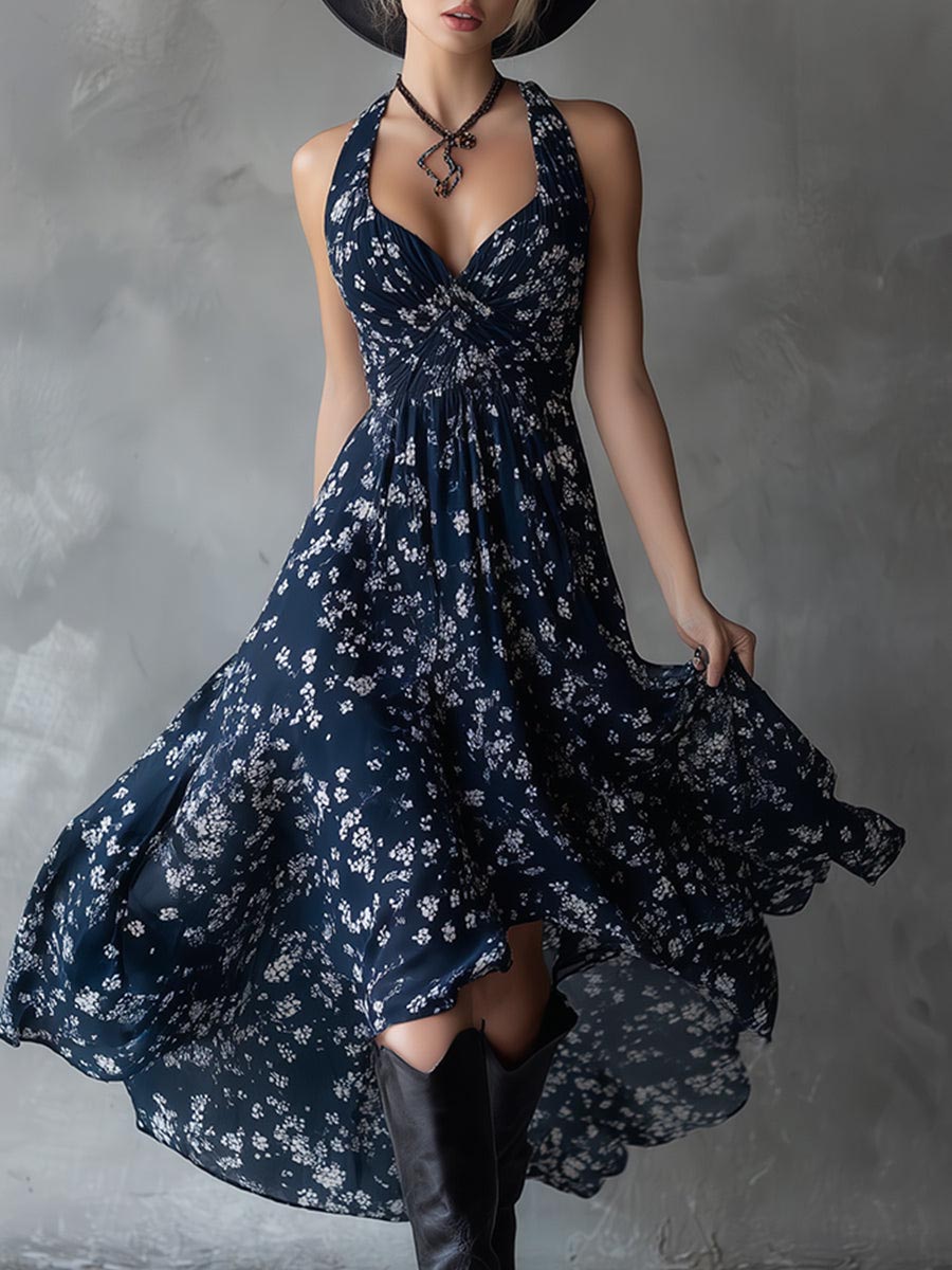 Ginevra | Vestido floral de gasa de encanto elegante