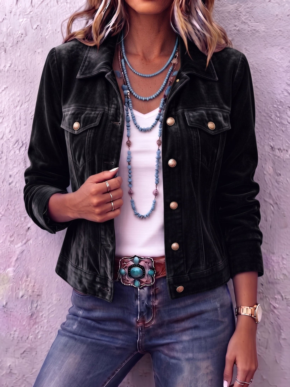 Chaqueta de terciopelo Raffaella