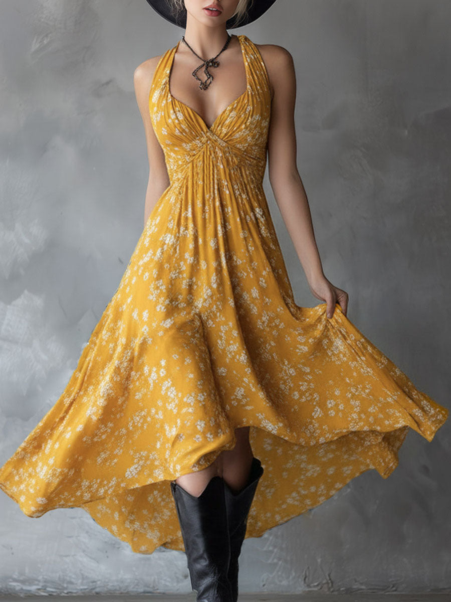 Ginevra | Vestido floral de gasa de encanto elegante