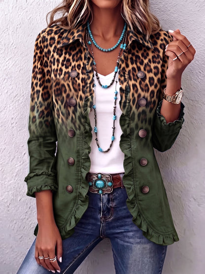 Chaqueta blazer de leopardo Herminia
