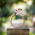 Anillo ajustable de conejo y zanahoria