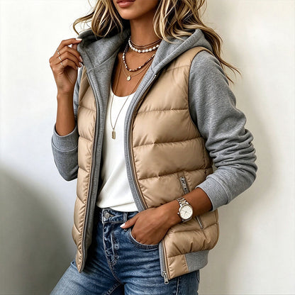 Noa | Chaqueta acolchada con capucha color block