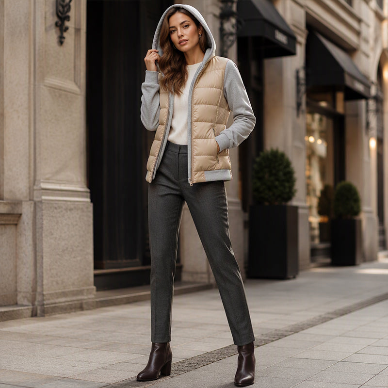 Noa | Chaqueta acolchada con capucha color block