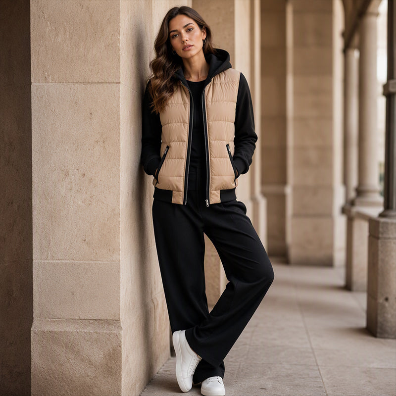 Noa | Chaqueta acolchada con capucha color block