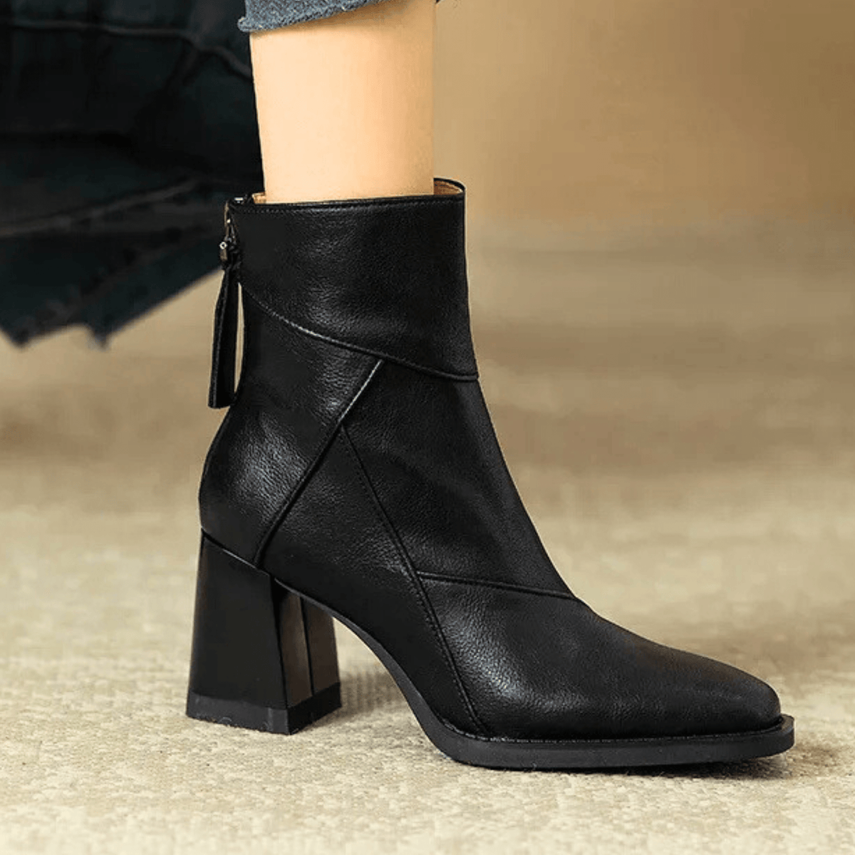 Samira | Botines con tacón ancho esculpido