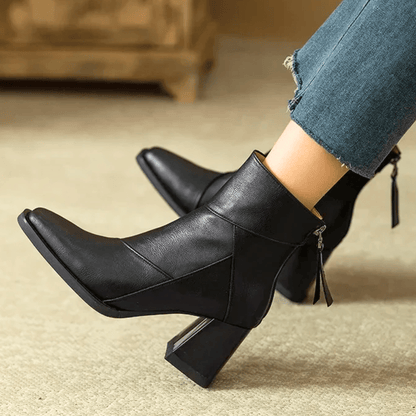 Samira | Botines con tacón ancho esculpido