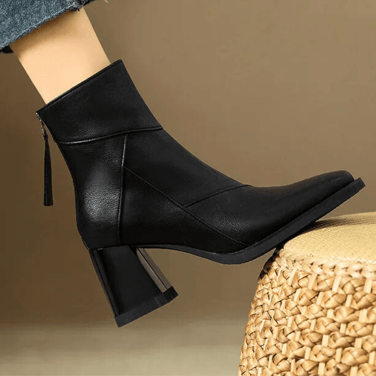 Samira | Botines con tacón ancho esculpido