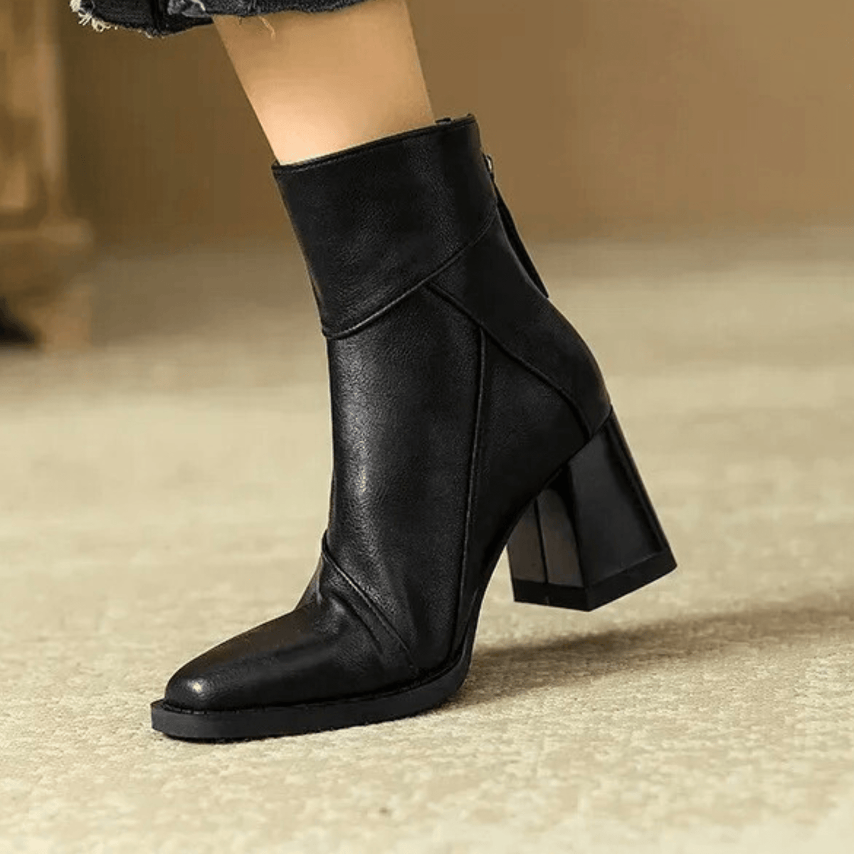 Samira | Botines con tacón ancho esculpido