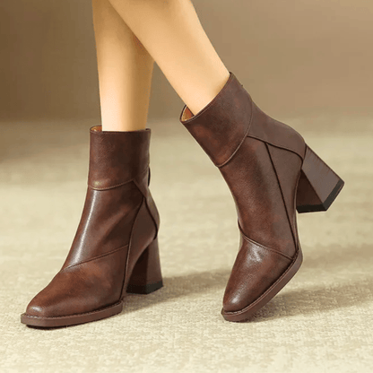 Samira | Botines con tacón ancho esculpido