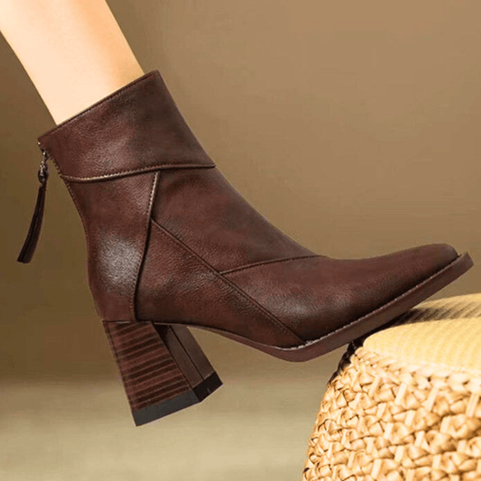 Samira | Botines con tacón ancho esculpido