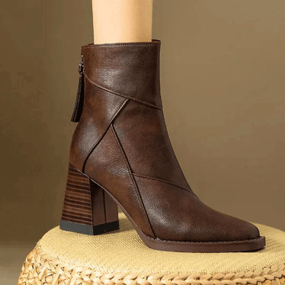 Samira | Botines con tacón ancho esculpido