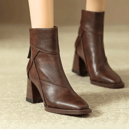 Samira | Botines con tacón ancho esculpido