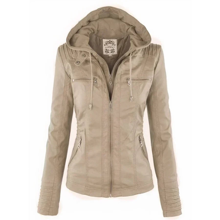 Chaqueta de piel Elsa — Beige — vista 1