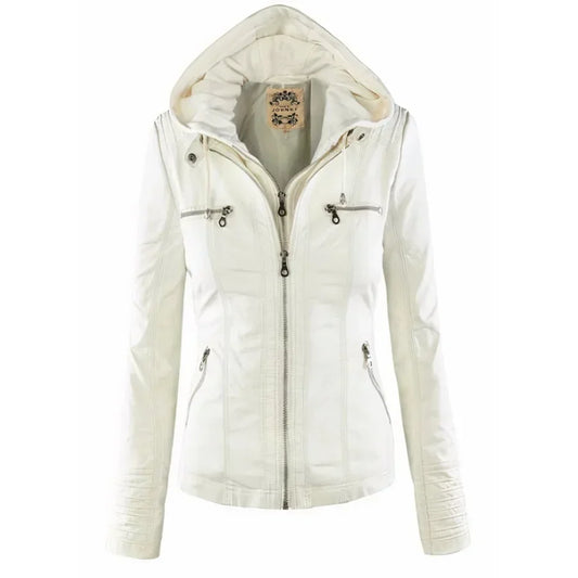 Chaqueta de piel Elsa — Blanco — vista 1
