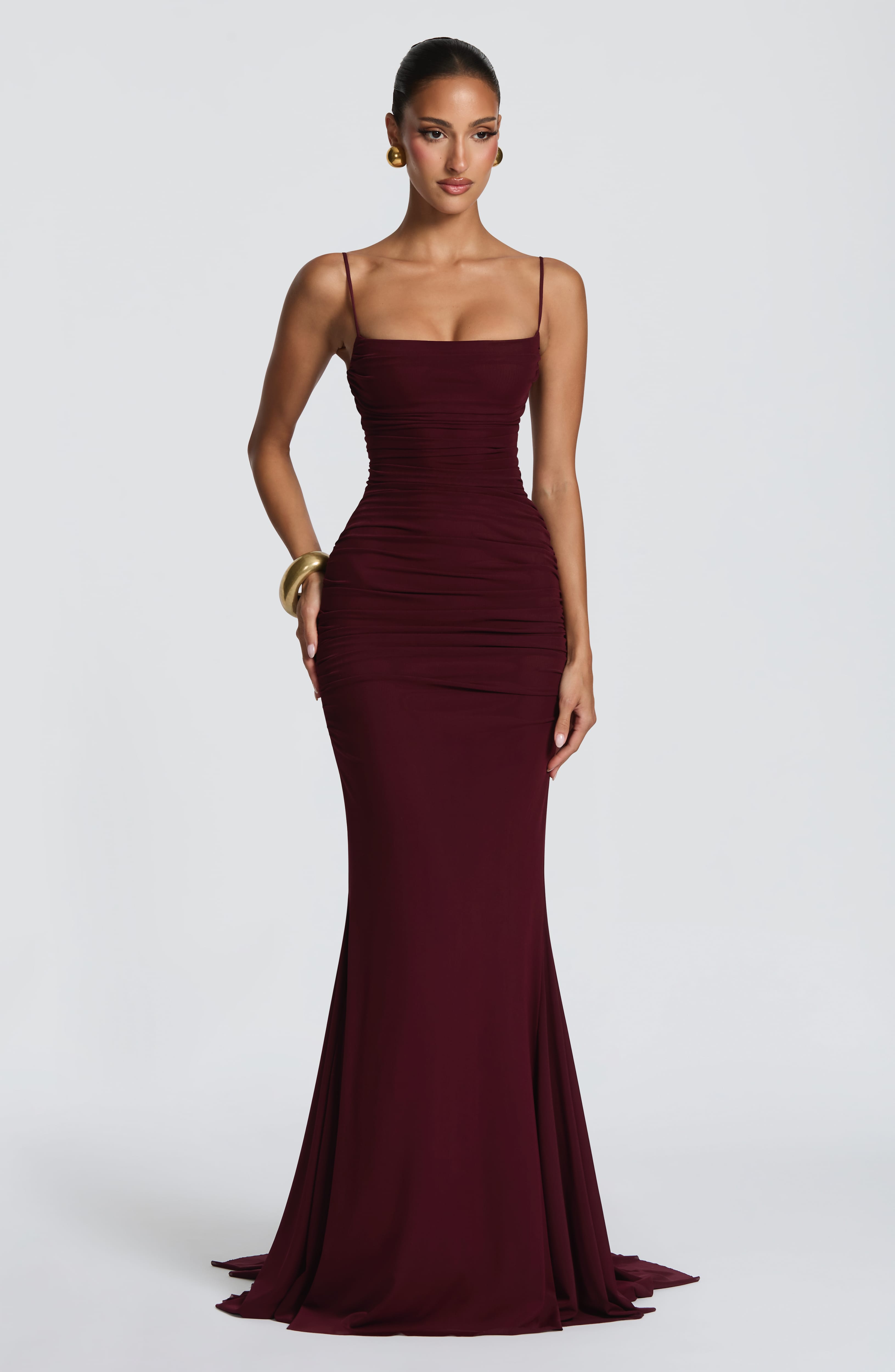 Vestido con espalda descubierta - Zaria en cereza - vista 7