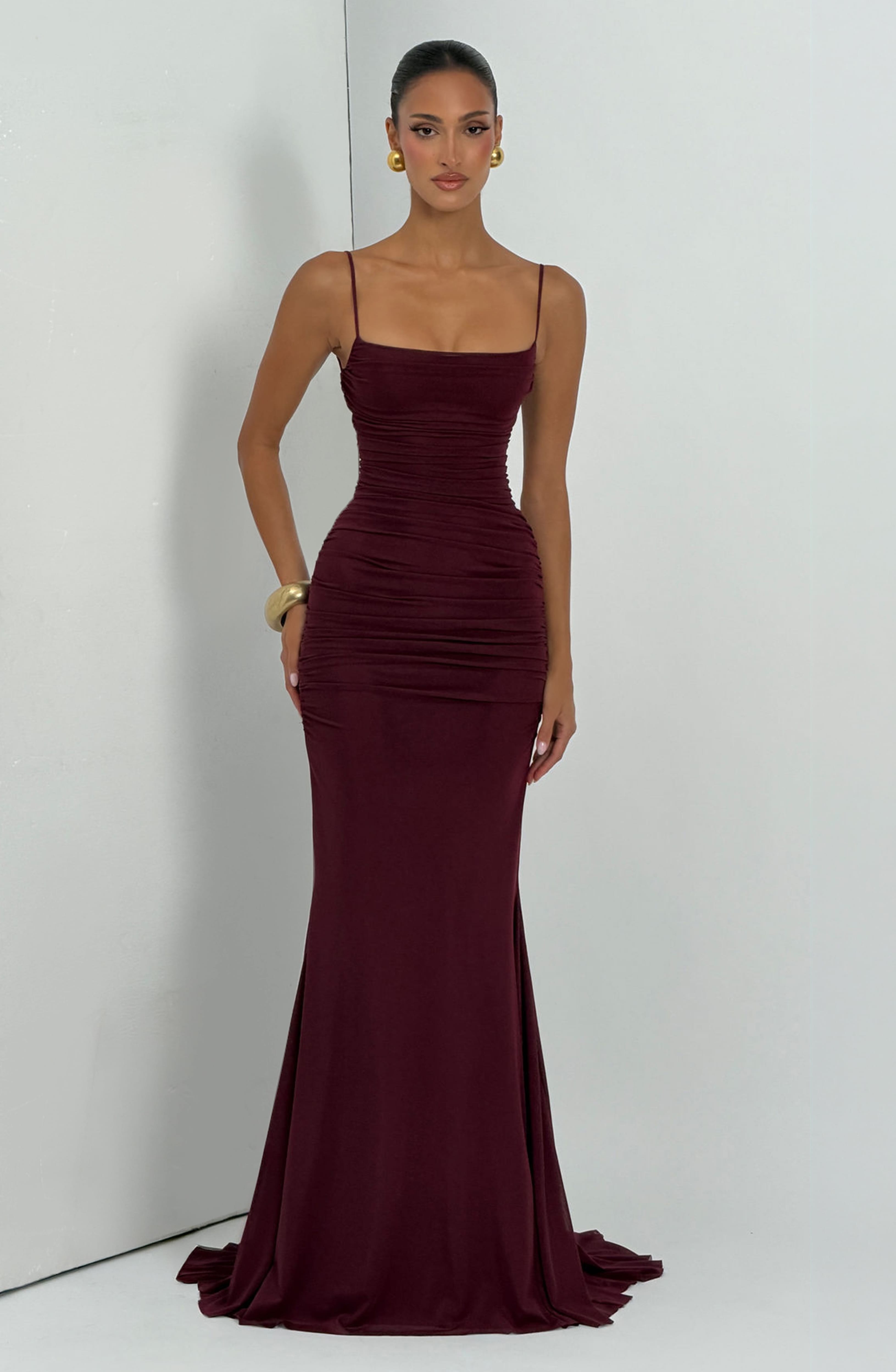 Vestido con espalda descubierta - Zaria en cereza - vista 8