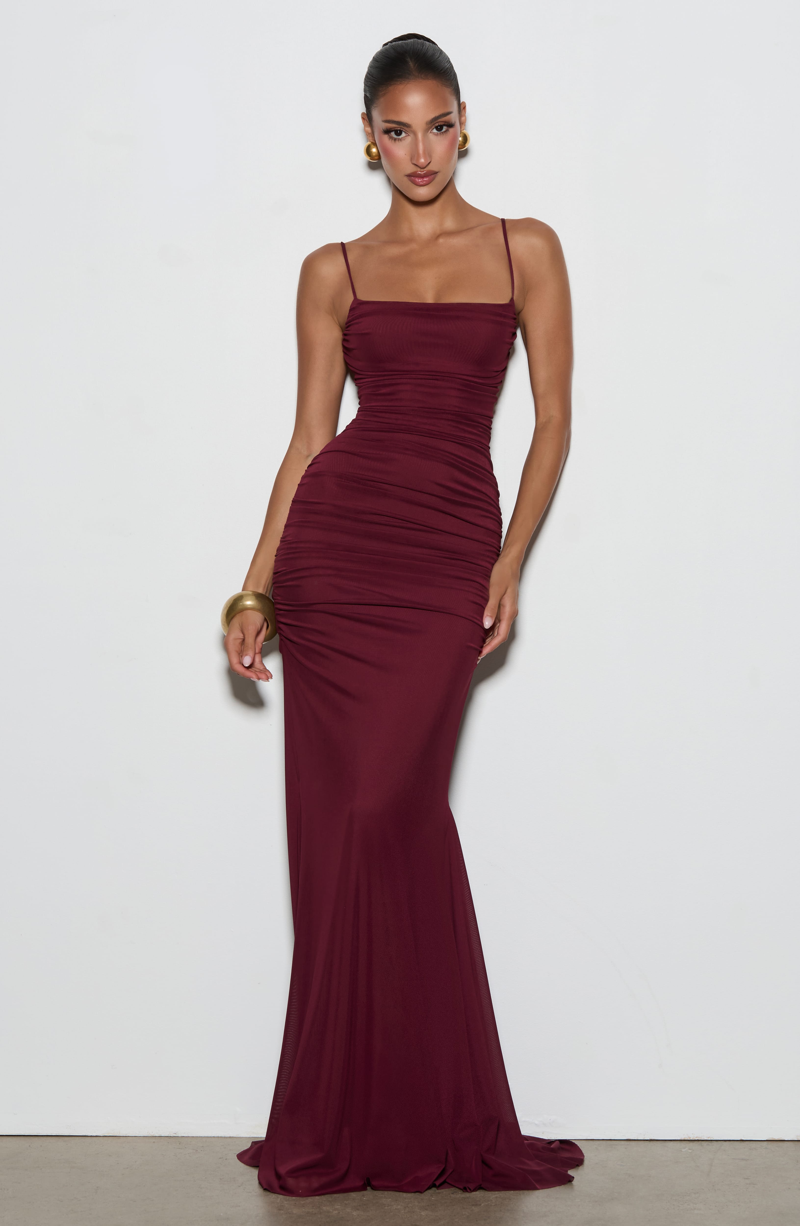 Vestido con espalda descubierta - Zaria en cereza - vista 5